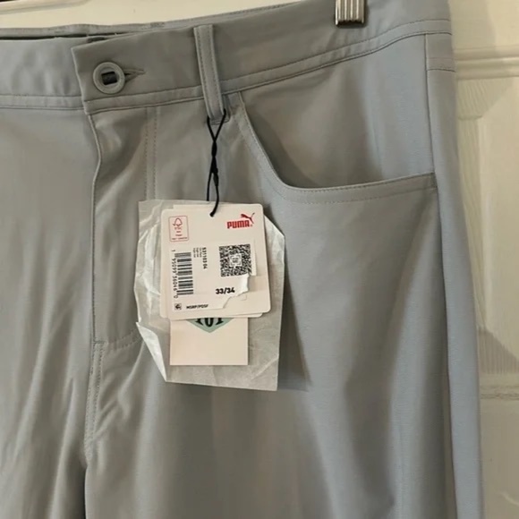 Men’s Puma 33/34 101 golf pants light gray NWT - Picture 1 of 5